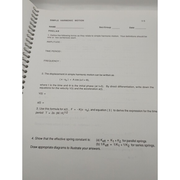 Physics Laboratory Manual With Computer Simulations 1992 Ed. Drexel University - Picture 7 of 15